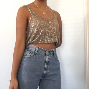 Xhilaration gold tank top